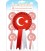 Türk Bayrağı Fiyonklu Rozetler